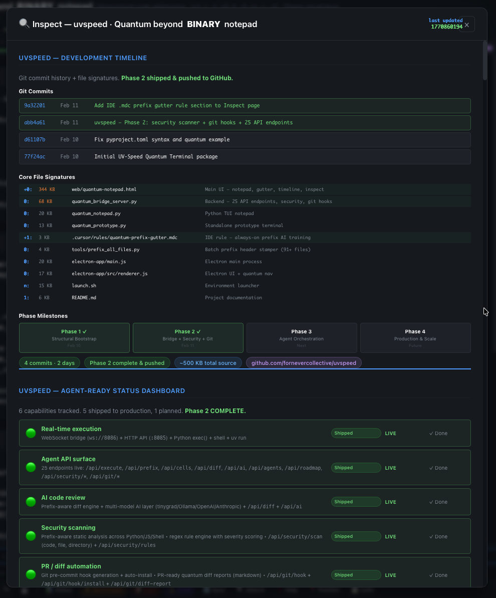 Inspect timeline with convert bar