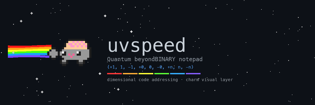 uvspeed — beyondBINARY quantum-prefixed development platform